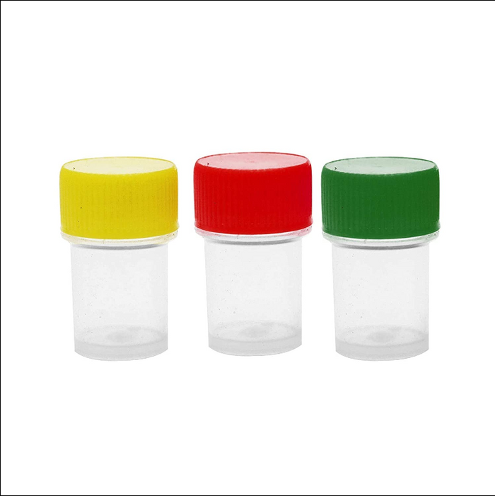 Homeopathy Plastic Vials – 144 Half Dram Clear Bottles with Caps