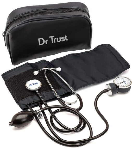Dr Trust (USA) Sphygmomanometer Aneroid Type Manual Blood pressure monitor with stethoscope spancare