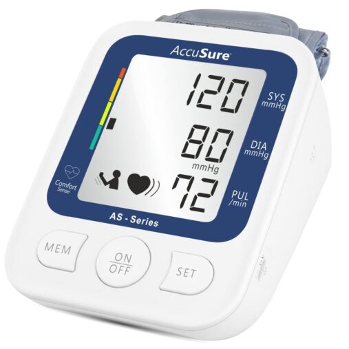 AccuSure AS Series Automatic and Advance Feature Blood Pressure Monitoring System, White spancare