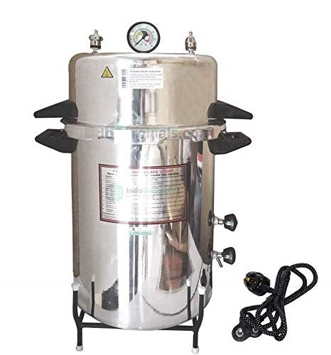 Autoclave Electric 39 Litres, Aluminium, Seamless, Pressure Cooker Type (Size approx 12″ Dia X 22″ H) spancare