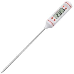 Digital LCD Cooking Food Meat Probe Kitchen BBQ Thermometer Temperature  Test Pen| Instant Read (White) spancare
