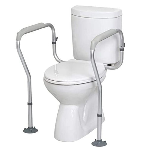 Toilet Safety Frame for Elderly – Adjustable Aluminium Support Rails
