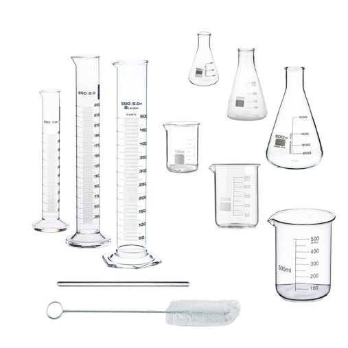 High Quality Borosilicate 3.3 Glass Beakers – 250 ml 6 pcs with Graduation Marks, Pack of 6 spancare