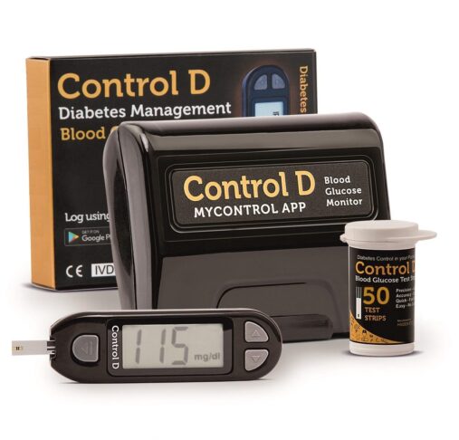 Control D Glucometer with 50 Strips | Blood Sugar Kit