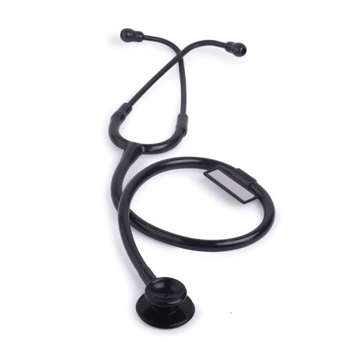 Black Matte Acoustics Stethoscope for Doctor, Nurses and Students (Dual Head) spancare