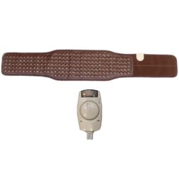 Heating Belt 205 Stones for Back Pain FAR Infrared Heating Spine Therapy Belt for Waist and Body Pain,  Slimming, Improve Blood Circulation Immune System, Portable - Brown spancare