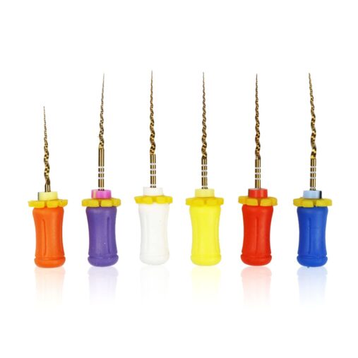 Gold Hand Protaper Files SX-F3# 21mm | ISO Color Coded Handles | Apical Taper | Flute Design spancare