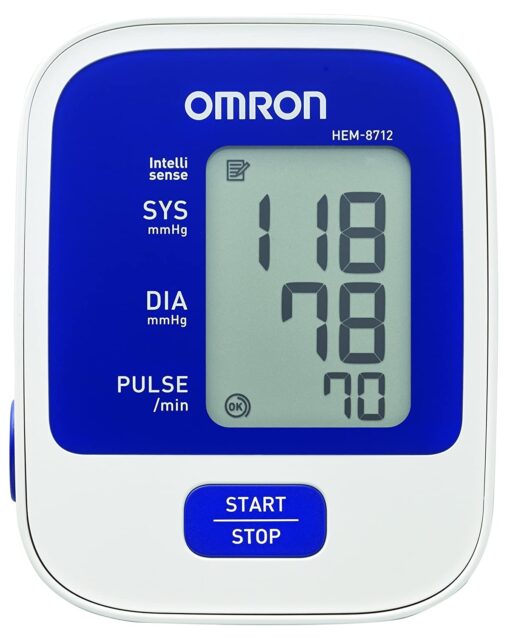 Omron 8712 Automatic Blood Pressure Monitor (White and Blue) spancare