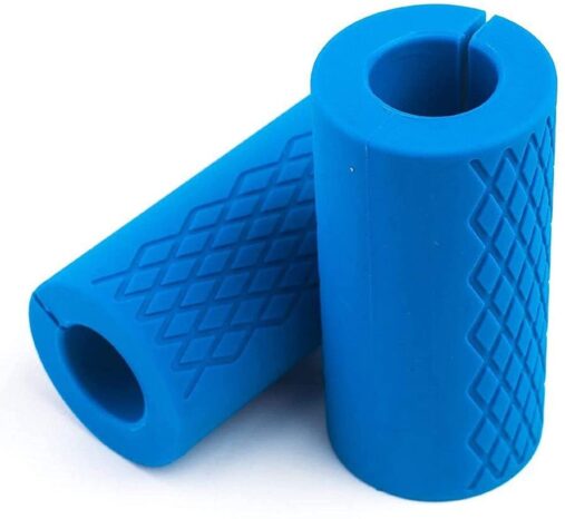 Gym Dumbbell and Barbell Grips | Fat Bar Grip fit Standard Barbell, Dumbell Handles, Bicep, Pull Up Bar, Rope Grips for Weight Lifting Fitness Training (Pack of 2) spancare