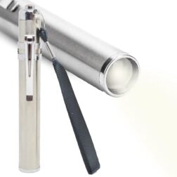 Aluminium Pocket LED Pen Torch For Doctors | Nurses | Medical Students | High  Lumen Moon Light | Super Bright | Free Battery (Silver) spancare