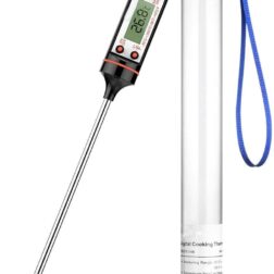Kitchen Thermometer Digital Multi-Functional with Instant Read Cooking Thermometer - With auto  turn off function Best Digital Thermometer for All Food, liquid Grill, BBQ,Candy (black/white) spancare