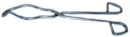 Crucible tongs steel for lab size 12 inches long to hold laboratory hot beaker flask dishes tubes holder labware (Pack of 1) spancare