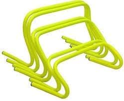 SPANCARE PHARMACEUTICALS Speed Hurdle 6 inches for Field and Gym Training and Speed Training- Set of 6 PVC Hurdles spancare