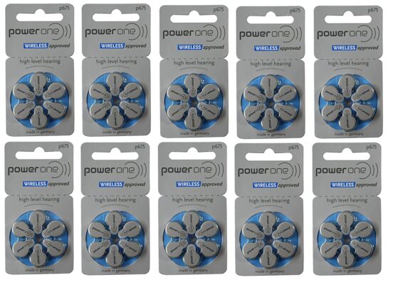 Power One P675 Hearing Aid Battery 60 Nos Pack