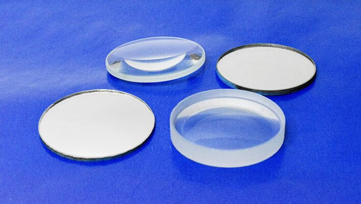 lens and mirror set.set of concave convex mirror and concave convex lenses. 50mm diameter spancare