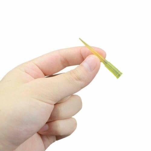 Spancare Yellow Micro Pipette Tips (Pack of 1000) Longer thinner tip Used for Laboratory spancare