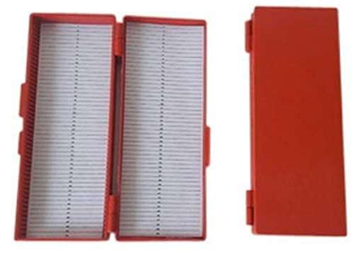 spancare pharmaceuticals Slide Box for 50 Prepared Slides Microscope with Index and lid top Cover,Side Box Plastic spancare