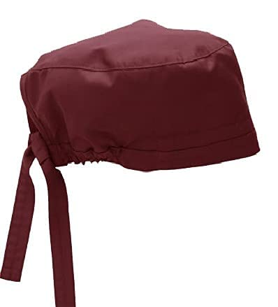 SPANCARE PHARMACEUTICALS Uniforms Premium Scrub Cap Unisex with Sweat Band (Pack of 2) Maroon