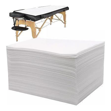 SPANCARE PHARMACEUTICALS Disposable bedsheet for Salon, spa, Parlor, Massage Table, Travel, Hotels (White, 31x72inch, 25 pcs, nonwoven Fabric) spancare