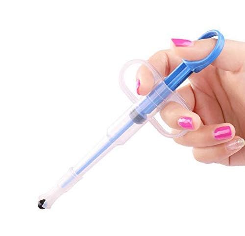 SPANCARE PHARMACEUTICALS Pill Dispenser Dog Tablet Syringe Pusher Soft Tip Pet Medicine Feeder for Feeding Small Animals- Pet Health Supplement (Random Color) spancare