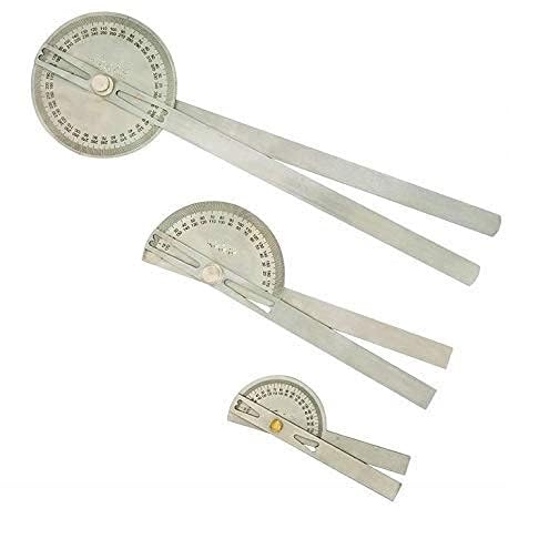 Spancare Degree Protector Angle Finder Arm Rule Professional Measurement Scale - (Stainless Steel)