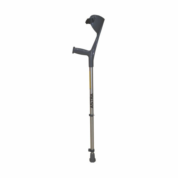 Elbow Crutch Tripod Base (FIXED HANDLE) Light Weight & Adjustable Height (1 Piece) (Grey)