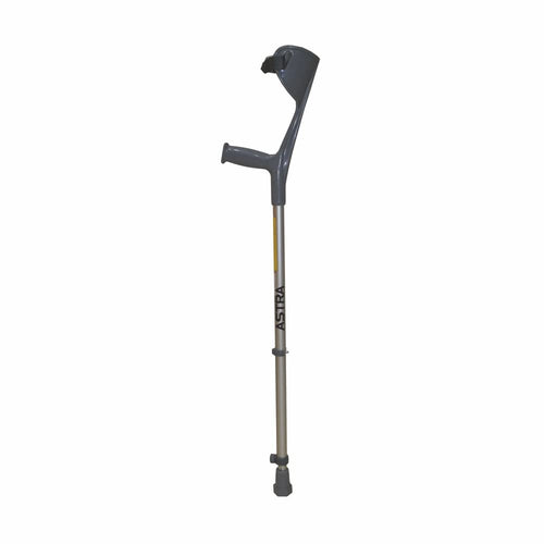 Elbow Crutch Tripod Base (FIXED HANDLE) Light Weight & Adjustable Height (1 Piece) (Grey)