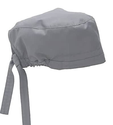 SPANCARE PHARMACEUTICALS Uniforms Premium Scrub Cap Unisex with Sweat Band (Pack of 10) Light Grey spancare