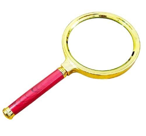 Spancare 90mm Golden Frame Magnifying Glass,3X Magnification spancare