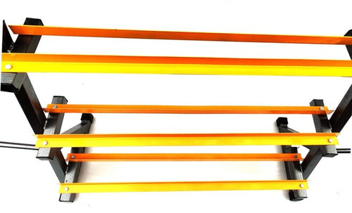 Blend 2 in 1 Dumbbell and Plates Rack 500 Kgs Capacity (Black, Yellow)