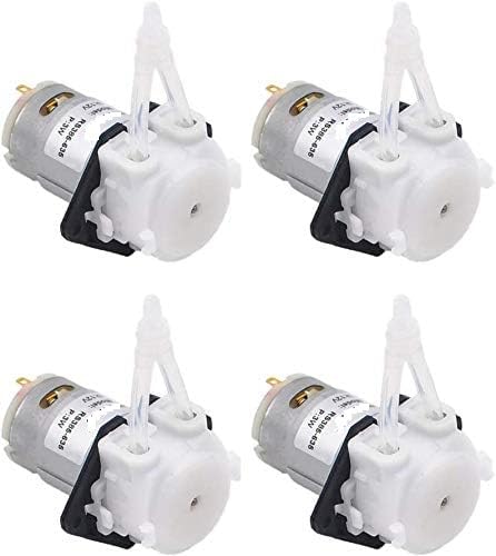 SPANCARE PHARMACEUTICALS 4pcs/Pack 12V DC DIY Peristaltic Liquid Pump Dosing Pump for Aquarium Lab Analytical, Flow Rate 5~100 mL/min spancare