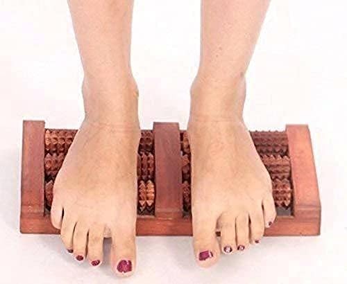 Wooden Foot Massager Roller Dual Manual Pain Relief Tool