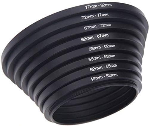 SPANCARE PHARMACEUTICALS 49mm-82mm Lens Ring,Include 8 Stepping Rings 49mm-52mm, 52mm-55mm, 55mm-58mm, 58mm-62mm, 62mm-67mm, 67mm-72mm, 72mm-77mm,77mm-82mm Stepping Rings Set-1 spancare