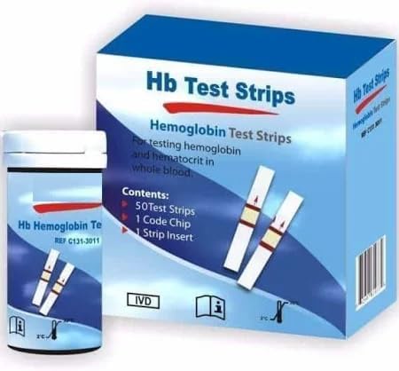 Hemoglobin Test Strips for HB Testing Meter, PH Test Strips Pack of (50) spancare