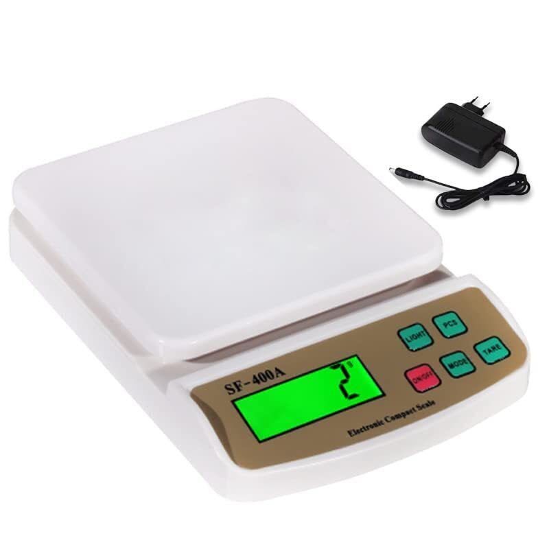 Spancare Kitchen Weighing Scale with Adaptor 10 kg with Tare Function SF 400A spancare