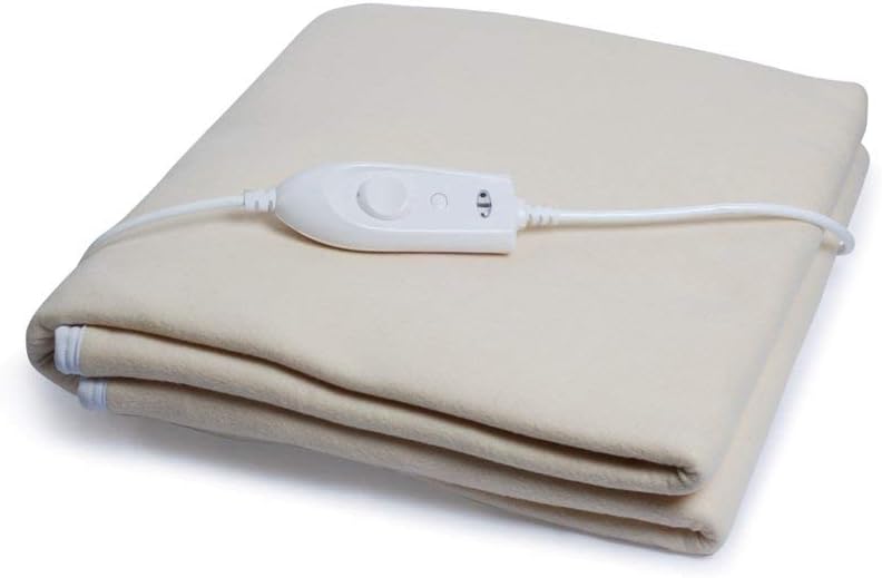 SPANCARE PHARMACEUTICALS Electric Bed Warmer - Electric Under Blanket - Single Bed Size (150cms x 80cms) with 3Heat Settings & Dual Safety Feature with Over Heat Protection spancare