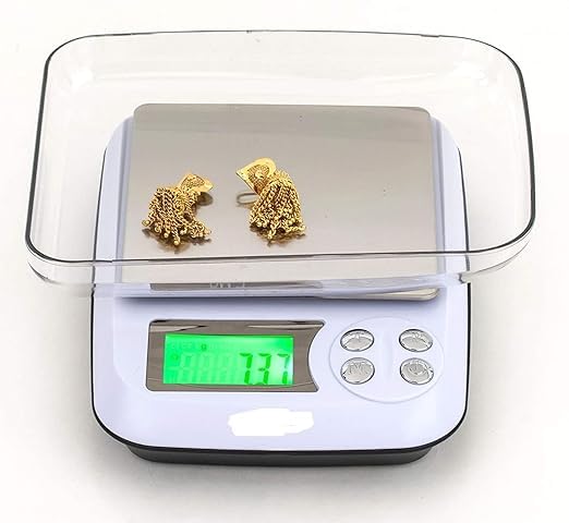 Jewellery Weighing scale-1000g x 0.01g(10mg) Digital Gold Weight Machine with High-Accuracy for Homes & Labs spancare