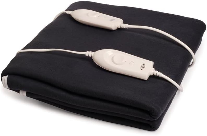 SPANCARE PHARMACEUTICALS Electric Bed Warmer - Electric Under Blanket - Double Bed Size (150cms x 160cms) with 3 Heat Settings & Dual Safety Feature spancare