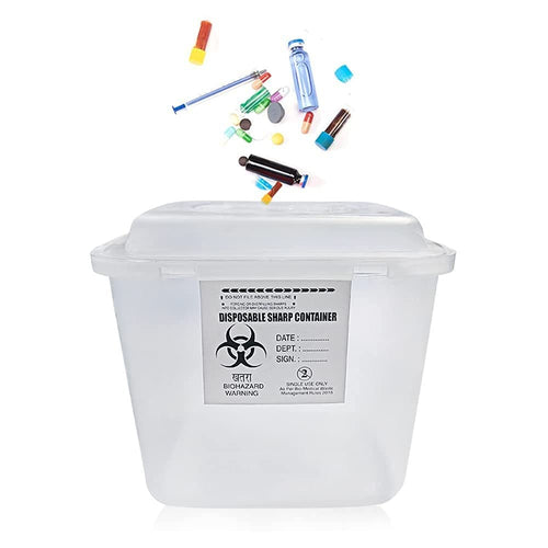 Sharps Container 1.5 Ltr Puncture Proof Needle Box