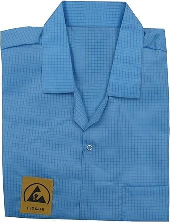 Antistatic Apron | Lab Coat, blue for Cleanroom, Unisex, (pack of-1) (L) spancare
