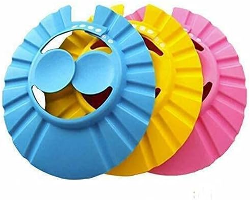 span Adjustable Safe Soft Bathing Baby Shower Hair Wash Cap for Children, Baby Bath