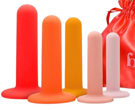 V-Trainers with BPA Free Silicon Mattrial || Supports Women's Health and Wellness Provides Protection and Relief || Set in 5 Diameter || Each Dilator Length 6.25 inch spancare