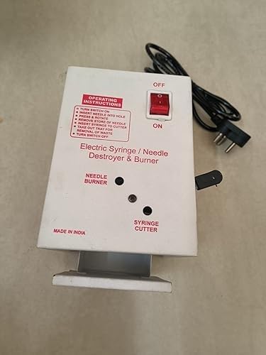 Spancare Metal Electrical Needle Destroyer, for Clinics,Labs and Hospitals spancare