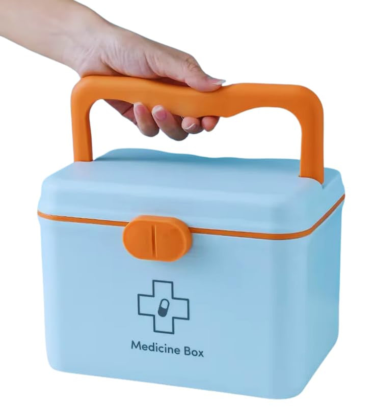 portable medicine box organizer with lock