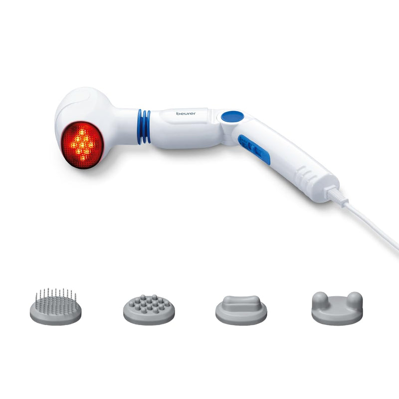 Infrared Body Massager with Heat & 4 Attachments | Electric Massager