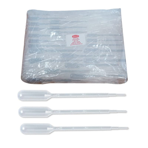 3ml Pasteur Pipette Bulk Pack 500 for Lab Use