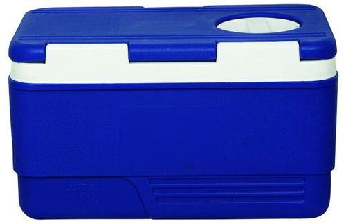 Plastic Insulated Chiller Ice Box 50 Liter with Vent Lid (Blue)