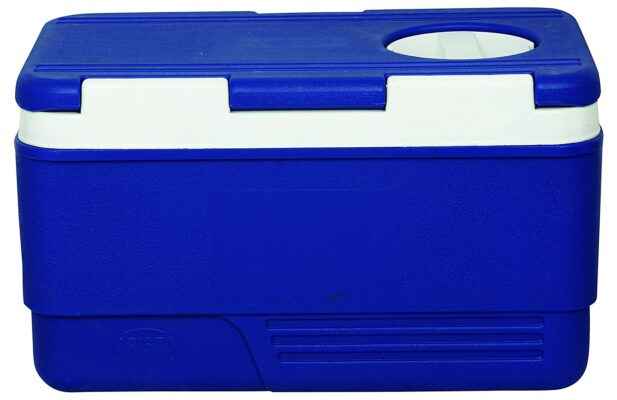 Plastic Insulated Chiller Ice Box 50 Liter with Vent Lid (Blue)