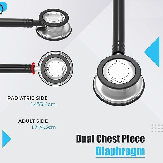 Silver Shine Stethoscope for Doctors & Students (Dual Head) spancare