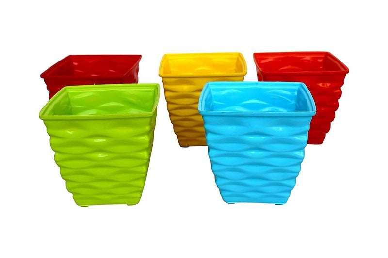 Spancare Plastic Diamond Pot Set (Multicolored, 5-Pieces) spancare